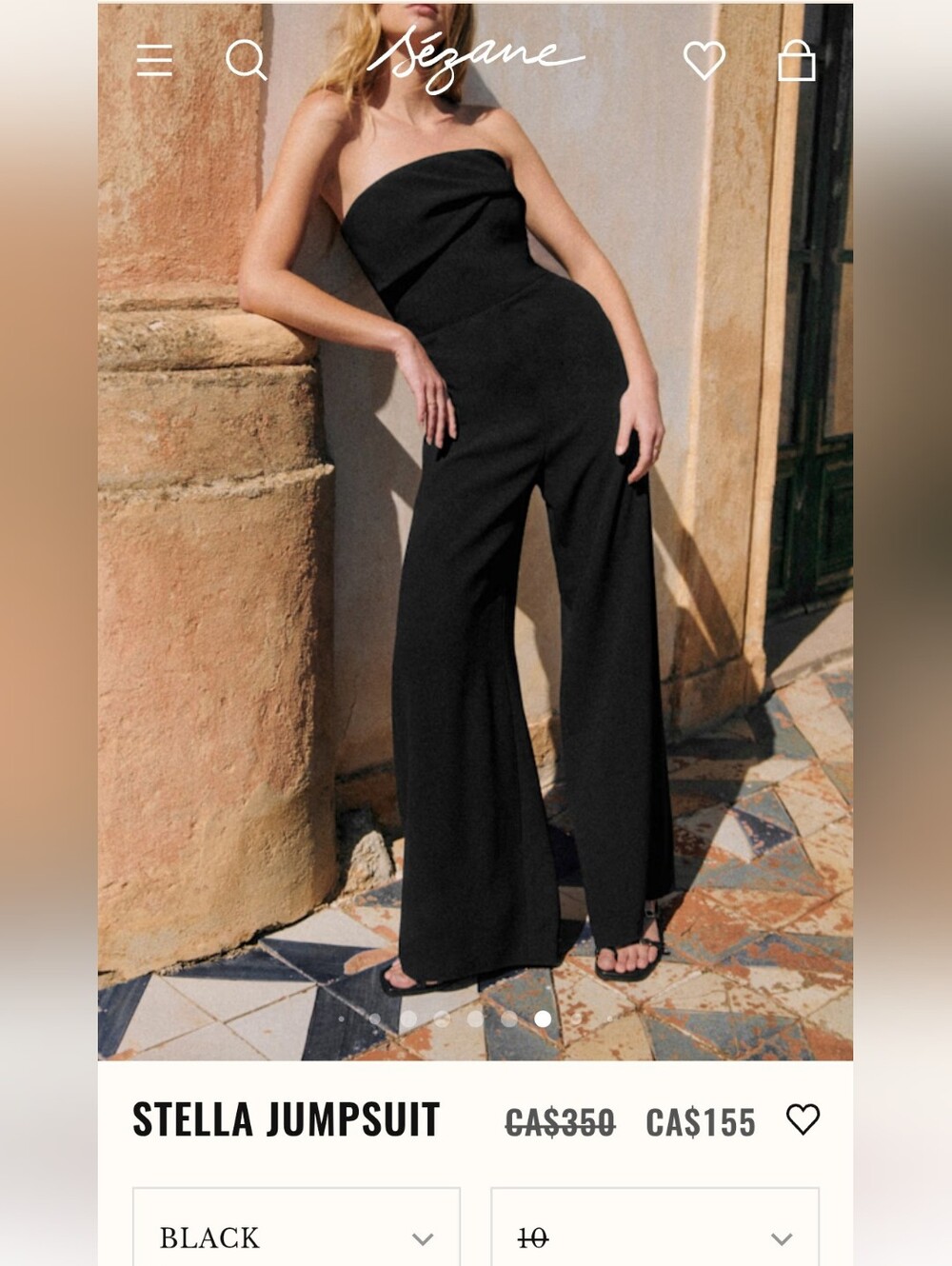 Sezane Stella jumpsuit size 6 NWT